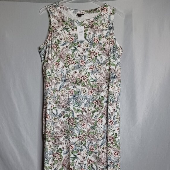 J.Jill Maxi Dress Women's XLarge Petite Floral Wearever Sleeveless Classic Long - Picture 1 of 9